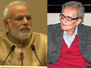 Pm Narendra Modi Takes A Dig At Harvards Nobel Winning Economist Amartya Sen হার্ভার্ডের চেয়ে গরিব মানুষের শ্রমের মূল্য বেশি, নাম না করে অমর্ত্যকে কটাক্ষ মোদীর