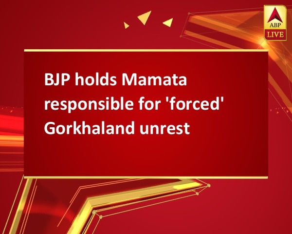 BJP holds Mamata responsible for 'forced' Gorkhaland unrest BJP holds Mamata responsible for 'forced' Gorkhaland unrest