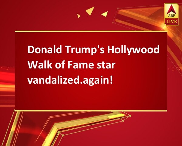 Donald Trump's Hollywood Walk of Fame star vandalized.again! Donald Trump's Hollywood Walk of Fame star vandalized.again!