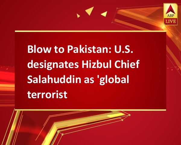 Blow to Pakistan: U.S. designates Hizbul Chief Salahuddin as 'global terrorist' Blow to Pakistan: U.S. designates Hizbul Chief Salahuddin as 'global terrorist'