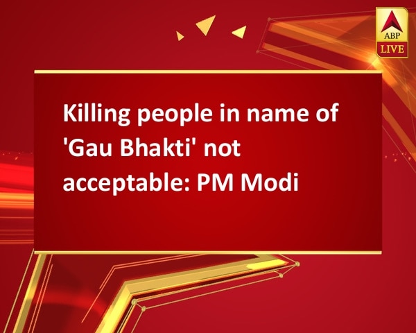 Killing people in name of 'Gau Bhakti' not acceptable: PM Modi Killing people in name of 'Gau Bhakti' not acceptable: PM Modi