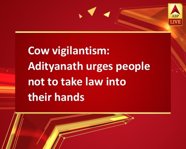 Cow vigilantism: Adityanath urges people not to take law into their hands  Cow vigilantism: Adityanath urges people not to take law into their hands