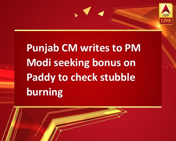 Punjab CM writes to PM Modi seeking bonus on Paddy to check stubble burning Punjab CM writes to PM Modi seeking bonus on Paddy to check stubble burning