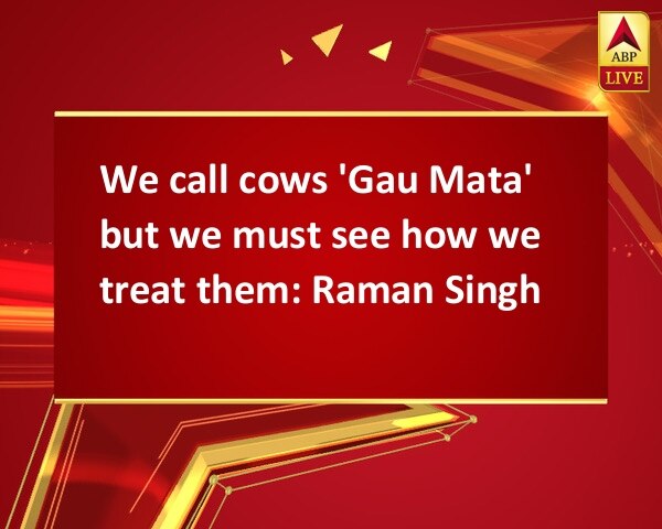 We call cows 'Gau Mata' but we must see how we treat them: Raman Singh We call cows 'Gau Mata' but we must see how we treat them: Raman Singh