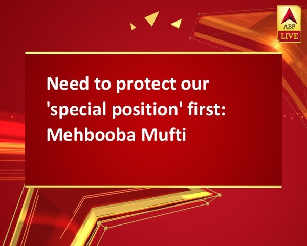 Need to protect our 'special position' first: Mehbooba Mufti Need to protect our 'special position' first: Mehbooba Mufti