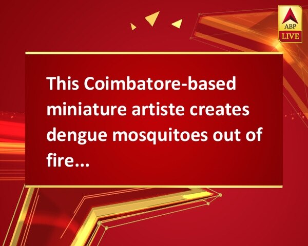 This Coimbatore-based miniature artiste creates dengue mosquitoes out of firecrackers This Coimbatore-based miniature artiste creates dengue mosquitoes out of firecrackers