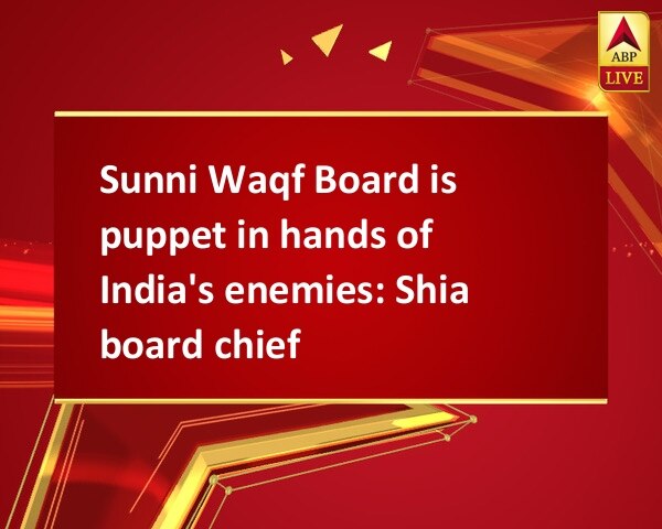 Sunni Waqf Board is puppet in hands of India's enemies: Shia board chief Sunni Waqf Board is puppet in hands of India's enemies: Shia board chief