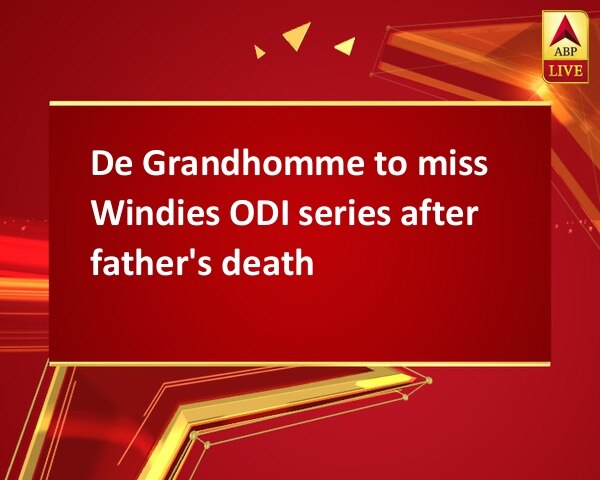 De Grandhomme to miss Windies ODI series after father's death