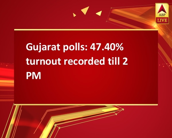 Gujarat polls: 47.40% turnout recorded till 2 PM Gujarat polls: 47.40% turnout recorded till 2 PM