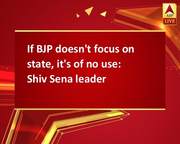 If BJP doesn't focus on state, it's of no use: Shiv Sena leader If BJP doesn't focus on state, it's of no use: Shiv Sena leader