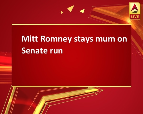 Mitt Romney stays mum on Senate run Mitt Romney stays mum on Senate run