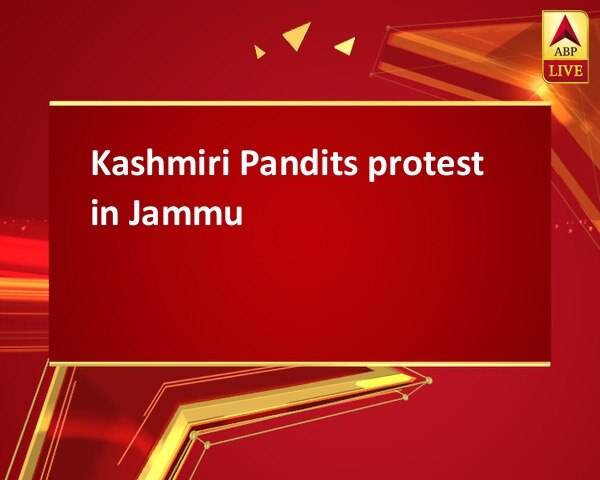 Kashmiri Pandits protest in Jammu Kashmiri Pandits protest in Jammu