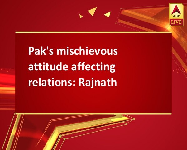 Pak's mischievous attitude affecting relations: Rajnath Pak's mischievous attitude affecting relations: Rajnath