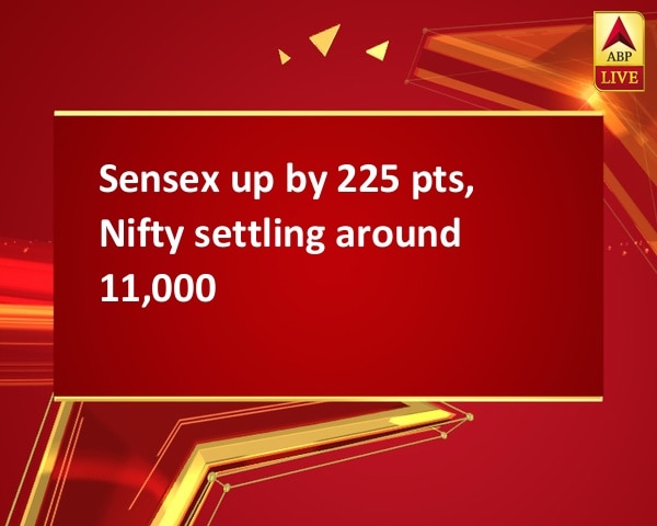 Sensex up by 225 pts, Nifty settling around 11,000 Sensex up by 225 pts, Nifty settling around 11,000