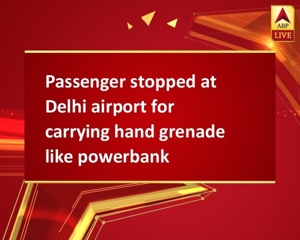 Passenger stopped at Delhi airport for carrying hand grenade like powerbank Passenger stopped at Delhi airport for carrying hand grenade like powerbank