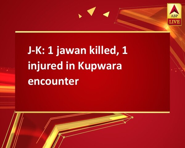 J-K: 1 jawan killed, 1 injured in Kupwara encounter J-K: 1 jawan killed, 1 injured in Kupwara encounter