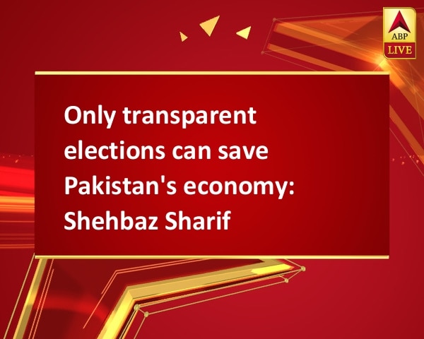 Only transparent elections can save Pakistan's economy: Shehbaz Sharif Only transparent elections can save Pakistan's economy: Shehbaz Sharif