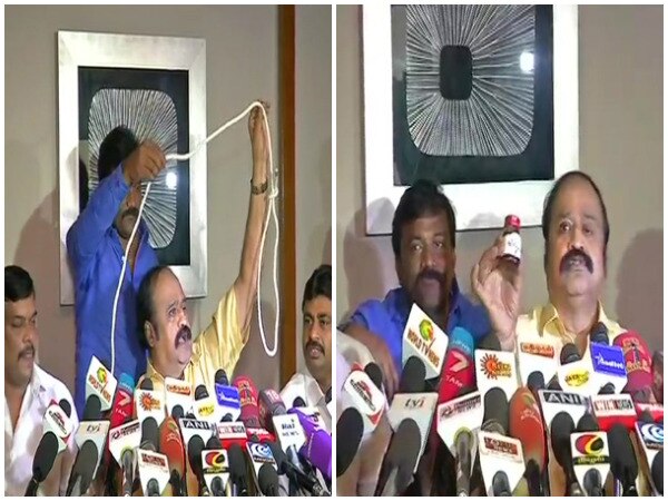 Dhinakaran supporter offers poison to AIADMK MP after his suicide threat