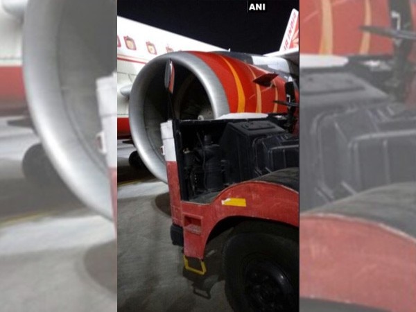 Delhi: Air India flight hits ground cooling unit truck at airport Delhi: Air India flight hits ground cooling unit truck at airport