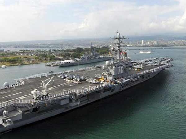 American ship USS Pearl Harbor leaves Goa American ship USS Pearl Harbor leaves Goa