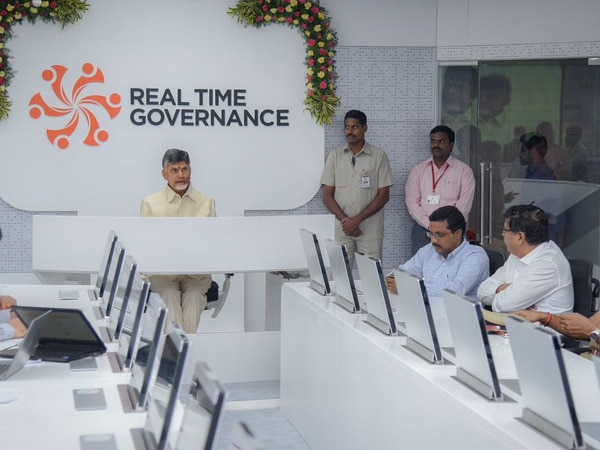 Chandrababu Naidu inaugurates real time governance centre in AP Chandrababu Naidu inaugurates real time governance centre in AP