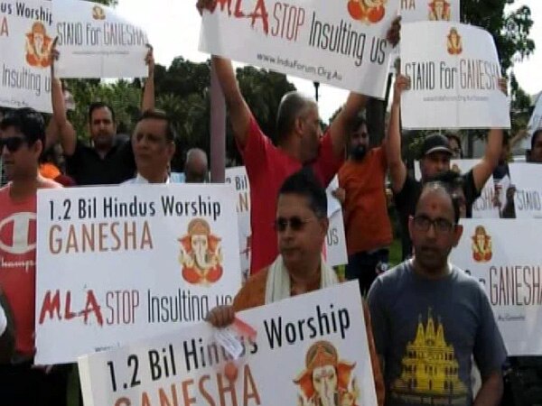 Australian Hindus stage protest against meat advertisement featuring Lord Ganesha Australian Hindus stage protest against meat advertisement featuring Lord Ganesha