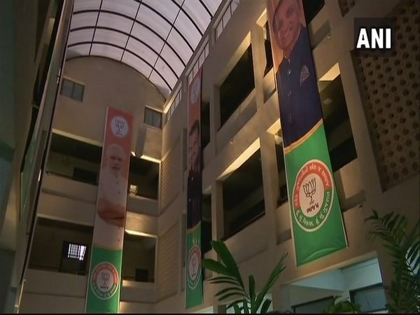 Gujarat BJP office decked up ahead of D-day Gujarat BJP office decked up ahead of D-day