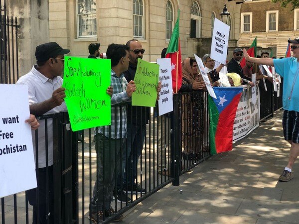 Baloch activists in London protest against atrocities of Pak Army in Balochistan Baloch activists in London protest against atrocities of Pak Army in Balochistan