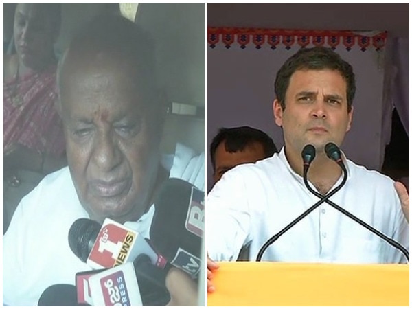 Deve Gowda, Rahul discuss political situation in K'taka over phone Deve Gowda, Rahul discuss political situation in K'taka over phone