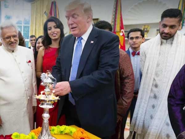 Trump celebrates Diwali, lights diya at White House Trump celebrates Diwali, lights diya at White House