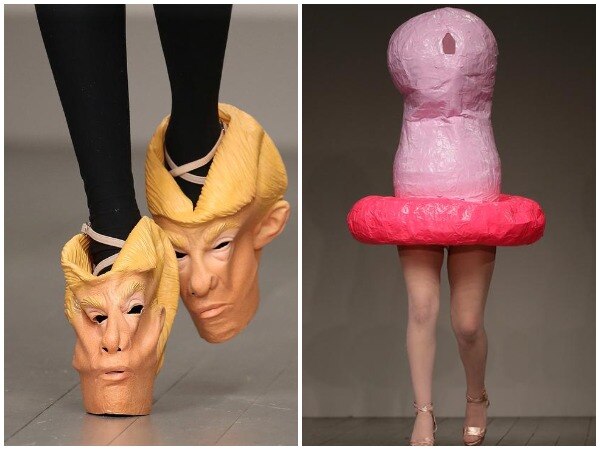 'Trumpettos' and condom dresses grace London Fashion Week 'Trumpettos' and condom dresses grace London Fashion Week