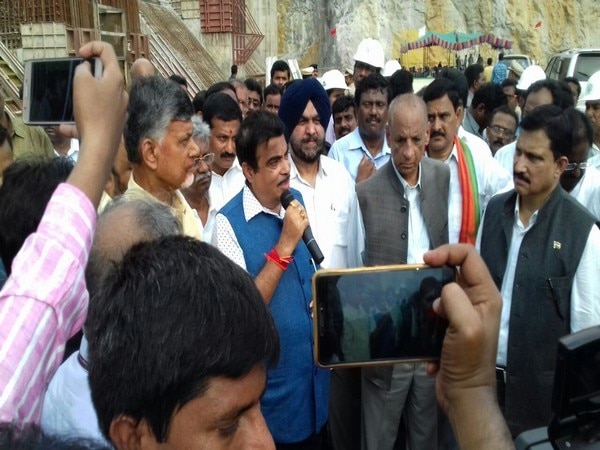 Gadkari, Andhra Governor and CM Naidu inspect Polavaram project Gadkari, Andhra Governor and CM Naidu inspect Polavaram project