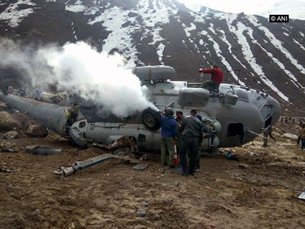 Uttarakhand: Indian Air Force helicopter crashes, four injured Uttarakhand: Indian Air Force helicopter crashes, four injured