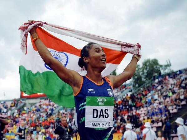PM Modi moved by Hima Das' gesture of patriotism PM Modi moved by Hima Das' gesture of patriotism