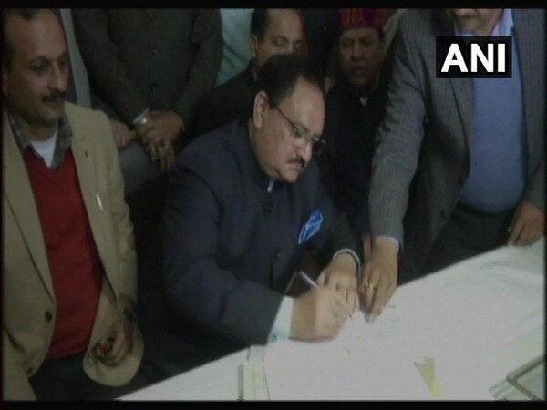 Rajya Sabha election: J P Nadda files nomination from HP Rajya Sabha election: J P Nadda files nomination from HP