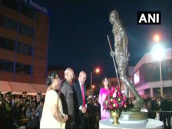 President Kovind arrives in Suriname, pays tribute at Gandhi statute President Kovind arrives in Suriname, pays tribute at Gandhi statute