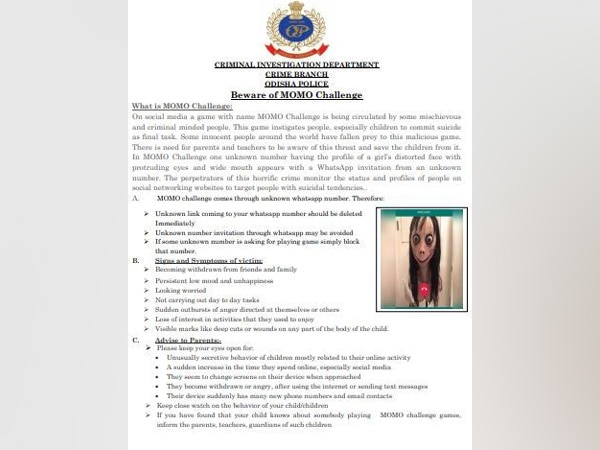 MOMO Challenge: Odisha Police issues advisory against deadly game MOMO Challenge: Odisha Police issues advisory against deadly game