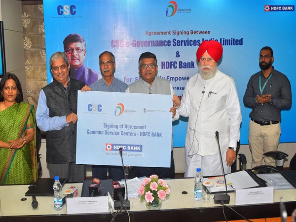 CSC SPV, HDFC Bank sign MoU to support financial inclusion in rural areas CSC SPV, HDFC Bank sign MoU to support financial inclusion in rural areas