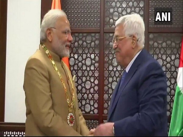 PM Modi conferred with highest Palestinian honour PM Modi conferred with highest Palestinian honour