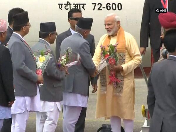 PM Modi arrives in Kathmandu PM Modi arrives in Kathmandu