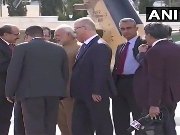 PM Modi arrives in Ramallah PM Modi arrives in Ramallah