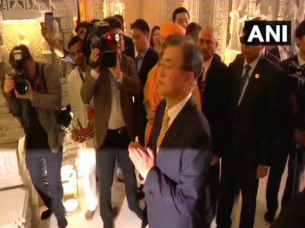 S Korean President visits Akshardham Temple S Korean President visits Akshardham Temple