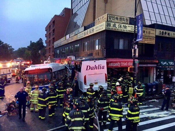 Three dead, 16 injured after busses collide in New York Three dead, 16 injured after busses collide in New York