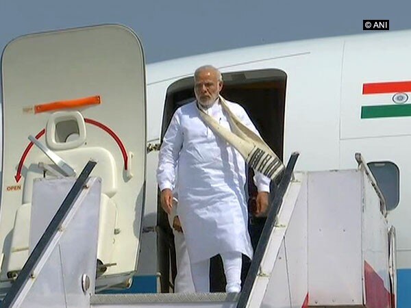 PM Modi reaches Varanasi PM Modi reaches Varanasi