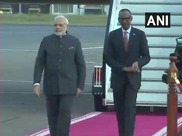 PM Modi arrives in Rwanda PM Modi arrives in Rwanda
