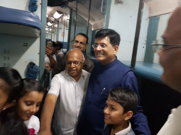 Piyush Goyal in inspection mode, travels in general coach of Kaveri Express  Piyush Goyal in inspection mode, travels in general coach of Kaveri Express