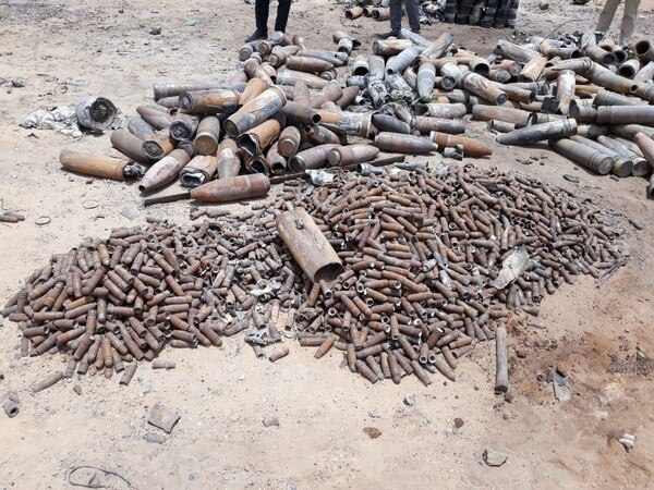 Empty ammunition of various kinds found in Pokharan Field Empty ammunition of various kinds found in Pokharan Field