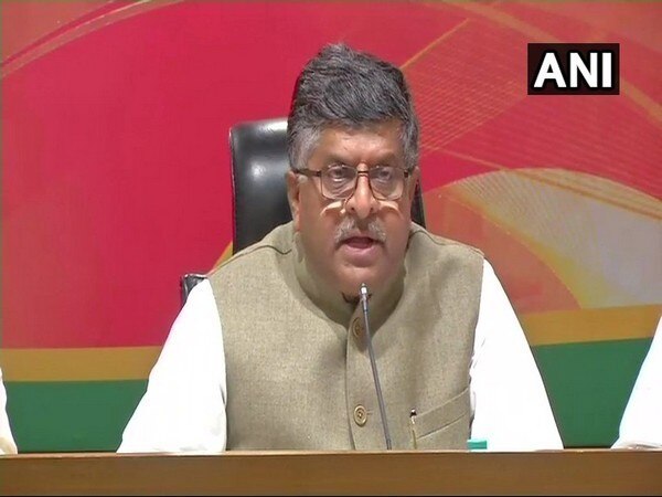 Ravi Shankar Prasad hits out at Congress over Cambridge Analytica row Ravi Shankar Prasad hits out at Congress over Cambridge Analytica row