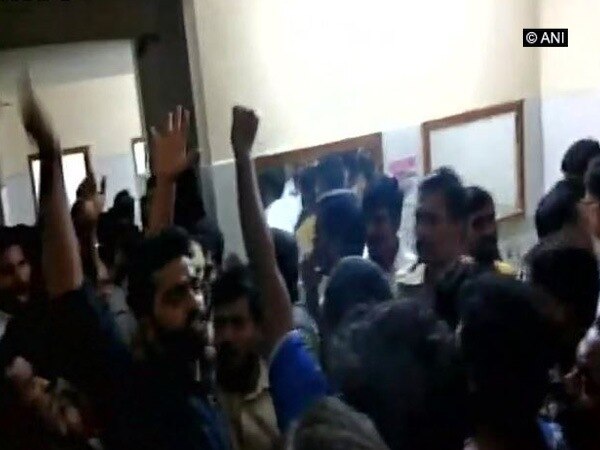 Protest erupts in Osmania University after student commits suicide Protest erupts in Osmania University after student commits suicide