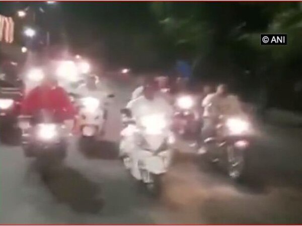 Jharkhand CM caught on camera driving scooty without helmet Jharkhand CM caught on camera driving scooty without helmet